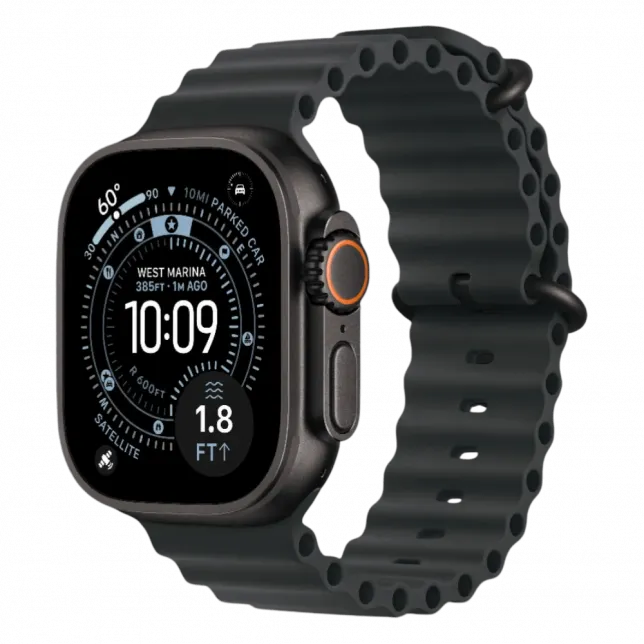 Apple Watch Ultra 3 GPS + LTE, 49mm Black Titanium Case with Black Ocean Band 