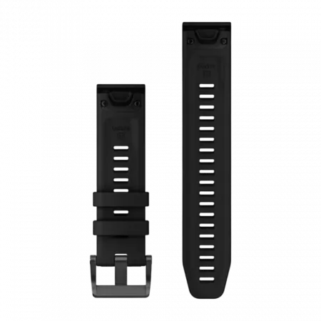 Ремінець QuickFit 22 мм, Black чорний силіконовий (комплект з трьох частин)