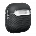 Магнітний чохол Pitaka Aramid Fiber Magnetic Case Plain Black/Grey для AirPods 4th Gen