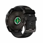 Смарт-годинник Garmin Fenix 8 51мм, Solar Sapphire, Carbon Gray DLC Titanium з Black/Pebble Gray чорним силіконовим ремінцем