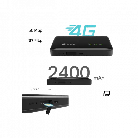 Мобільний Маршрутизатор TP-LINK M7005 N150, 4G/LTE, 2400мА*год
