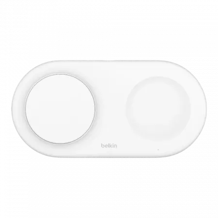 Зарядний пристрій бездротовий Belkin 2в1 15W Pad Qi2, White