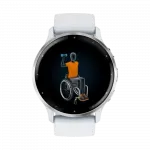 Смарт-годинник Garmin Venu 3 Silver stainless steel bezel з білим корпусом та силіконовим ремінцем