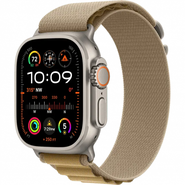 б/у Apple Watch Ultra 2 GPS + LTE 49mm Titanium Case with Tan Alpine Loop - Large