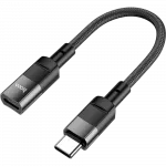 Перехідник Hoco Type-C to lightning (P+M) 10см Black U107