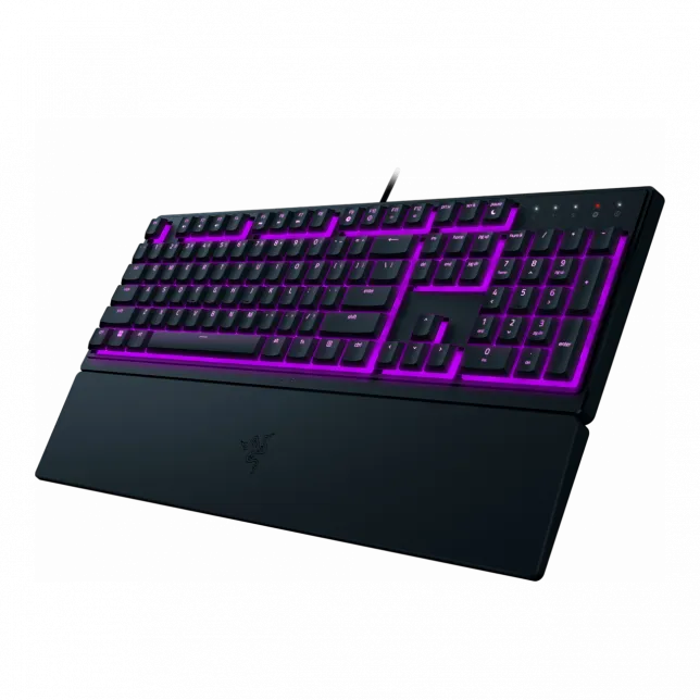 Клавіатура мембранна Razer Ornata V3 X 104key, USB-A, EN/UK, RGB, чорний