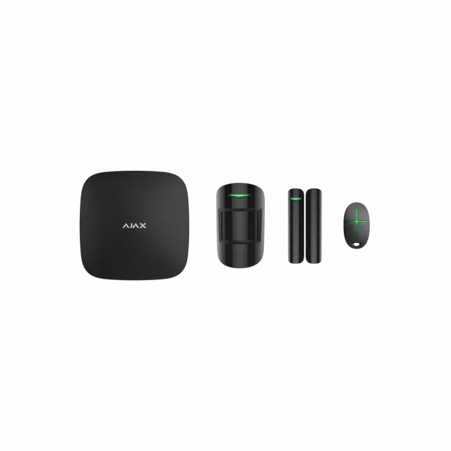 Комплект охоронної сигналізації Ajax StarterKit 2, hub2, motionprotect, doorprotect, spacecontrol, jeweller, бездротовий, чорний