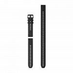 Ремінець QuickFit 20 мм, Black чорний силіконовий (комплект з трьох частин)
