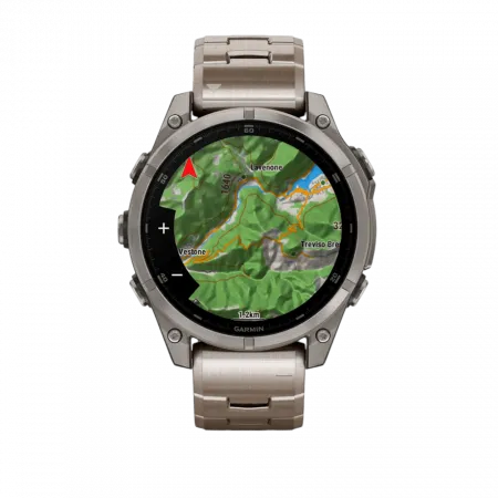Смарт-годинник Garmin Fenix 8 47мм, AMOLED Sapphire, Titanium з титановим браслетом