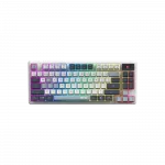 Клавіатура механічна MSI FORGE GK600 TKL W SKY UA 104key, mechanical Linear, USB-A, Wireless, Bluetooth, EN/UKR/RU, RGB, білий