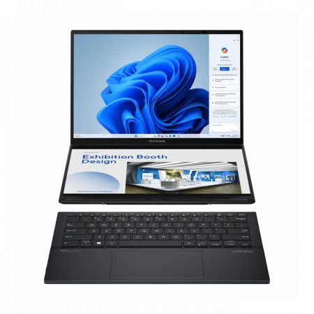 ASUS Ноутбук Zenbook Duo UX8406MA-PZ074W 14" 3K OLED, Intel Ultra 9 185H, 32GB, F2TB, UMA, Win11, Сірий