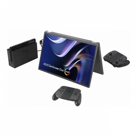 Монітор портативний Asus 2x14" ZenScreen DUO MQ149CD mHDMI, 2xUSB-C, OLED, 1920x1200, 16:10, DCI-P3 100%, HDR400, Cover