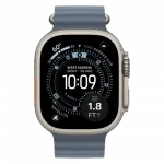 Apple Watch Ultra 3 GPS + LTE, 49mm Natural Titanium Case with Anchor Blue Ocean Band