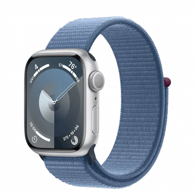 б/у Apple Watch Series 9 GPS 41mm Silver Aluminum Case with Winter Blue Sport Loop