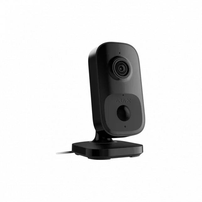 Камера відеоспостереження Ajax IndoorCam, внутрішня, 4мп, 110° вертикальний 60° горизонтальний, іч 8м, штучний інтелект, wi-fi, чорна