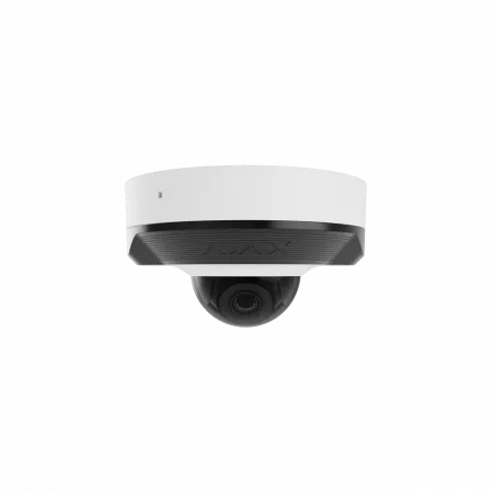 IP-Камера дротова Ajax DomeCam Mini, 5мп, 4мм, Poe, True WDR, IP 65, ІЧ 30м, аудіо, кут огляду 75°до 85°, міні купольна, біла