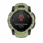 Смарт-годинник Garmin Instinct 3 50 мм, AMOLED Fern Green зелений з Fern Green зеленим силіконовим ремінцем