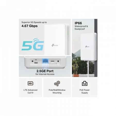 Зовнішній маршрутизатор TP-LINK NE200, 5G, 1x2.5GE LAN (PoE)