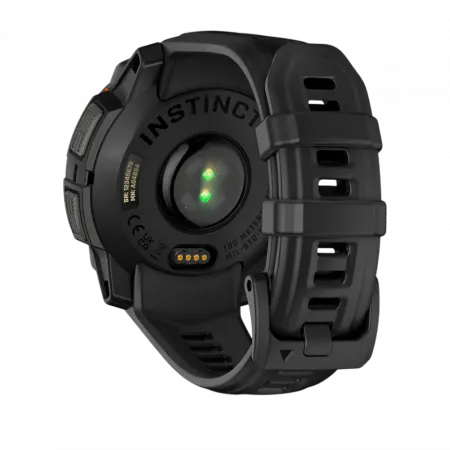 Смарт-годинник Garmin Instinct 3 45 мм, Solar Black чорний з Black чорним силіконовим ремінцем