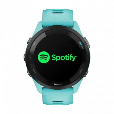 Смарт-годинник Garmin Forerunner 265 з Aqua корпусом та Aqua/Black бірюзовим силіконовим ремінцем