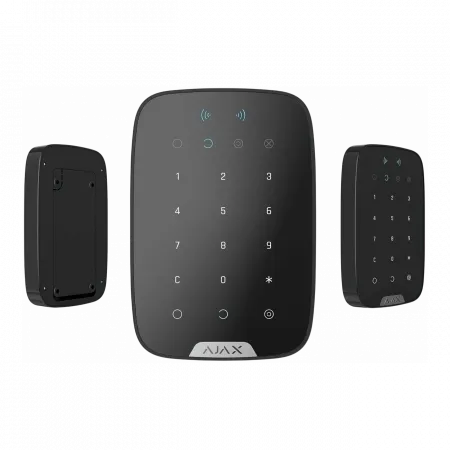 Бездротова сенсорна клавіатура Ajax Keypad Plus, jeweller, бездротовий, чорний (26077.83.BL1)