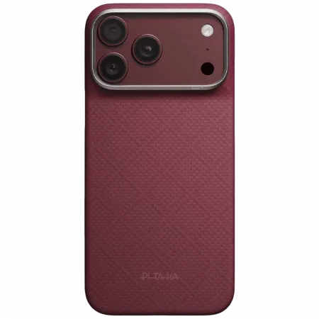 Чохол Pitaka Edge Ultra-Slim Argyle для iPhone 18 Pro Max/17 Pro Max Burgundy