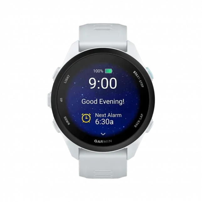 Смарт-годинник Garmin Forerunner 70 Whitestone з білим силіконовим ремінцем