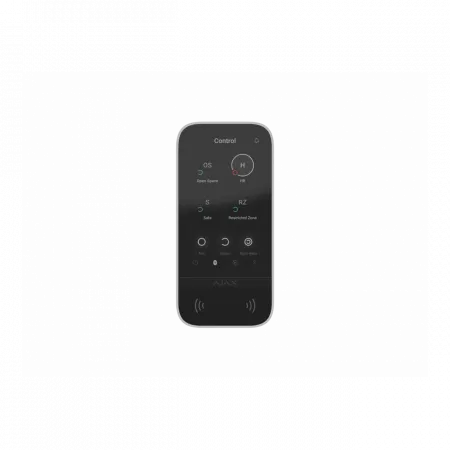 Клавіатура з сенсорним дисплеєм Ajax KeyPad TouchScreen, jeweller, бездротовий, білий