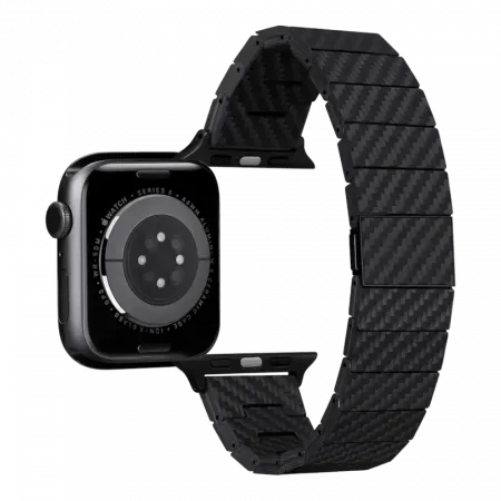 Ремінець PITAKA Carbon Fiber Watch Band Modern for Apple Watch 49/45/44mm, Black/Grey