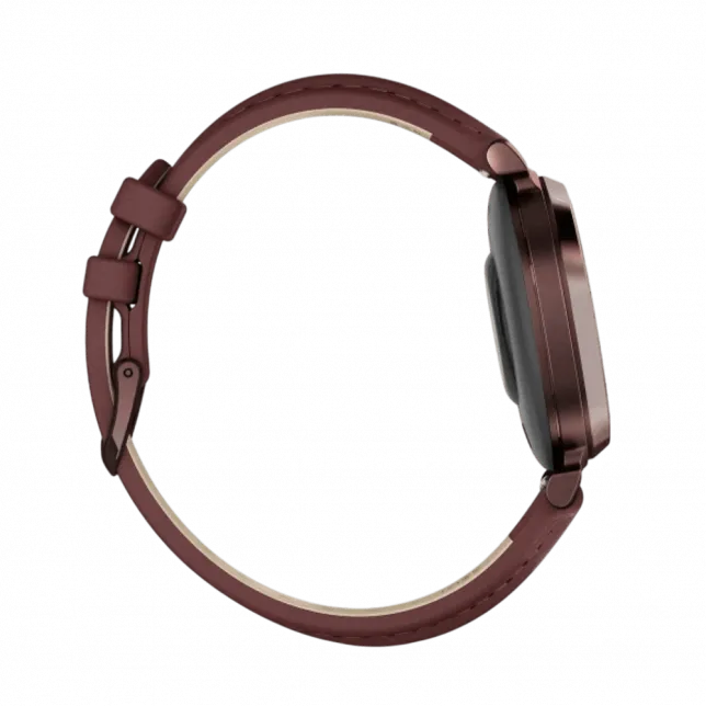 Смарт-годинник Garmin Lily 2 Classic Dark Bronze з Mulberry бордовим шкіряним ремінцем