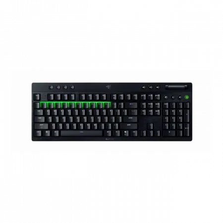 Клавіатура механічна Razer BlackWidow V4 Low-profile HyperSpeed, 104key, Green Switch, USB-A/WL/BT, EN, RGB, чорний
