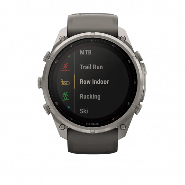 Смарт-годинник Garmin Fenix 9 Pro - inReach, Solar, 51мм Titanium з Pebble Grey темно-сірим силіконовим ремінцем