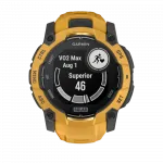 Смарт-годинник Garmin Instinct 3 50 мм, Solar Sunburst помаранчевий з Sunburst/Grey помаранчевим/сірим силіконовим ремінцем