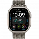 Apple Watch Ultra 4 GPS + LTE 49mm Natural Titanium Case with Natural Titanium Milanese Loop - Small (MJA84) 