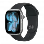 Apple Watch Series 11 GPS 46mm Space Gray Aluminum Case with Black Sport Band - S/M