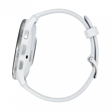 Смарт-годинник Garmin Venu 3 Silver stainless steel bezel з білим корпусом та силіконовим ремінцем