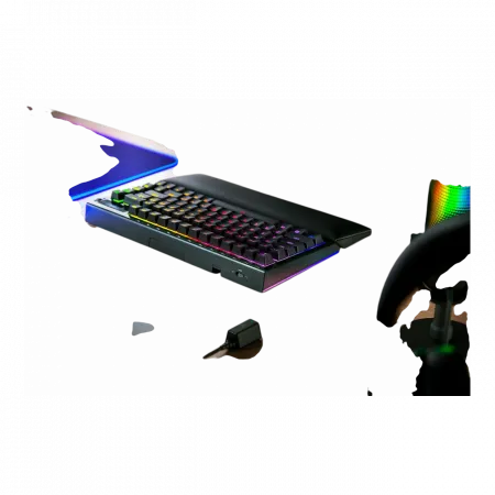 Клавіатура механічна Razer BlackWidow V4 Pro 75%, 81key, Mechanical Switches Gen-3, USB-A/WL/BT, EN, RGB, чорний