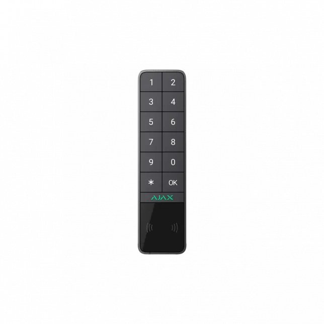 Бездротова зовнішня клавіатура Ajax KeyPad Outdoor Jeweller, графіт