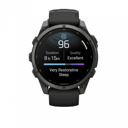 Смарт-годинник Garmin Fenix 9 47мм, Carbon Grey DLC Titanium з Black чорним силіконовим ремінцем