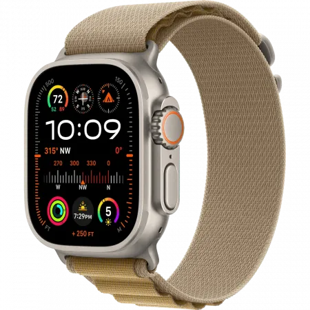 б/у Apple Watch Ultra 2 GPS + LTE 49mm Titanium Case with Tan Alpine Loop - Small