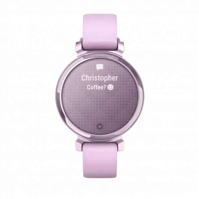 Смарт-годинник Garmin Lily 2 Sport Metallic Lilac з Lilac бузковим силіконовим ремінцем