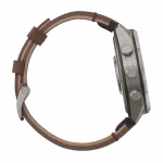 Смарт-годинник Garmin Fenix 9 Pro - inReach, 47мм Titanium з Walnut коричневим шкіряним ремінцем