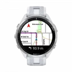 Смарт-годинник Garmin Forerunner 965 Titanium Bezel з Whitestone корпусом та Whitestone/Powder Grey силіконовим ремінцем