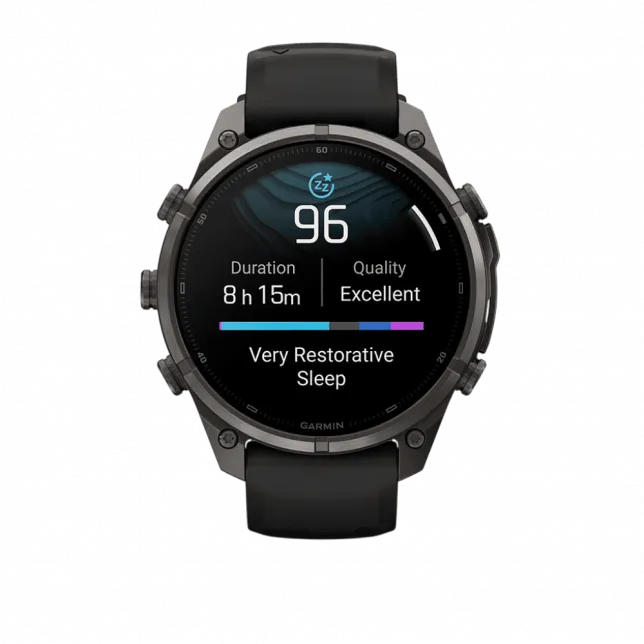 Смарт-годинник Garmin Fenix 9 Pro 47мм, Carbon Gray DLC Titanium з Black/Pebble Grey чорним/темно-сірим силіконовим ремінцем