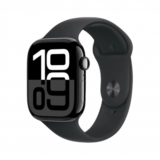 б/у Apple Watch Series 10 GPS 42mm Jet Black Aluminum Case with Black Sport Band - M/L
