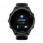 Смарт-годинник Garmin Forerunner 570 47мм Slate Gray Aluminum з Translucent Black чорним силіконовим ремінцем