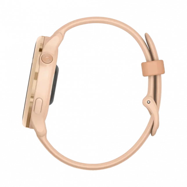 Смарт-годинник Garmin Vivoactive 6 Metallic Pink Dawn з Pink Dawn рожевим силіконовим ремінцем