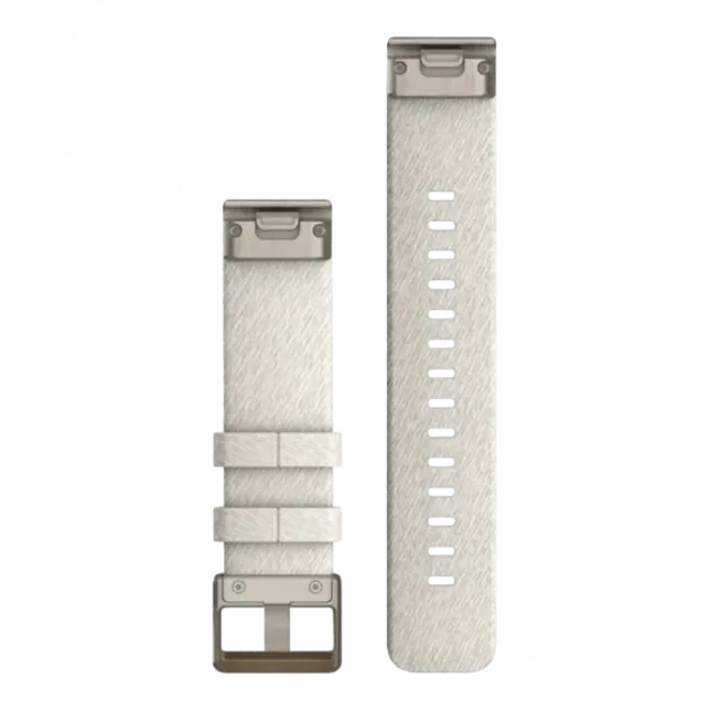 Ремінець QuickFit 20 мм, Cream Heathered бежевий, Soft Gold застібка, нейлоновий
