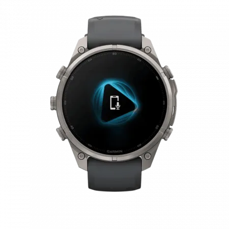 Смарт-годинник Garmin Fenix 9 Pro 47мм, Titanium з Graphite/Black темно-сірим/чорним силіконовим ремінцем
