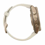 Смарт-годинник Garmin Fenix 9 Pro - inReach, 43мм Autumn Gold Titanium з Cream/French Grey бежевим/сірим силіконовим ремінцем